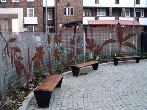Corten & 316 Stainless Steel Screen designed/built by Hollywood Design