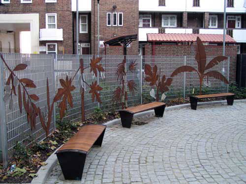 Corten & 316 Stainless Steel Screen designed/built by Hollywood Design